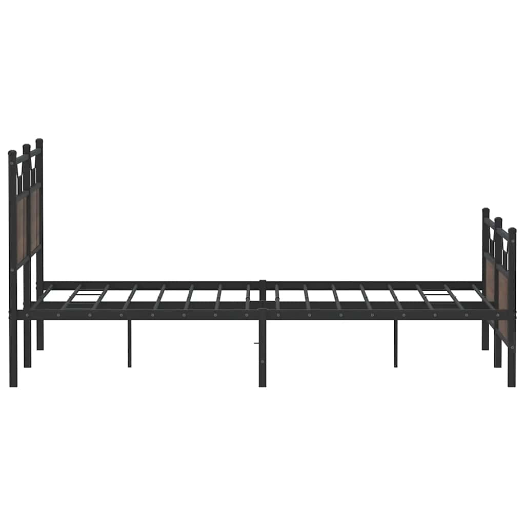 Cadre de lit sans matelas chêne marron 150x200 cm