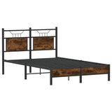 Cadre de lit sans matelas chêne fumé 120x190 cm bois ingénierie