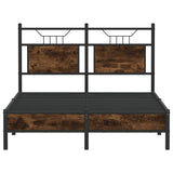 Cadre de lit sans matelas chêne fumé 120x190 cm bois ingénierie