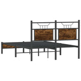 Cadre de lit sans matelas chêne fumé 120x200 cm bois ingénierie