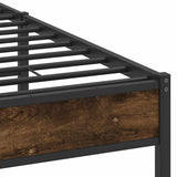 Cadre de lit sans matelas chêne fumé 150x200 cm bois ingénierie