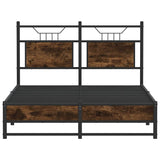 Cadre de lit sans matelas chêne fumé 120x190 cm bois ingénierie