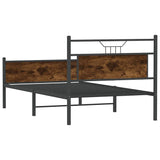 Cadre de lit sans matelas chêne fumé 100x190 cm bois ingénierie