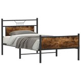 Cadre de lit sans matelas chêne fumé 100x190 cm bois ingénierie