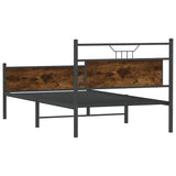 Cadre de lit sans matelas chêne fumé 100x200 cm bois ingénierie