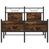 Cadre de lit sans matelas chêne fumé 120x190 cm bois ingénierie