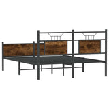 Cadre de lit sans matelas chêne fumé 137x190 cm bois ingénierie