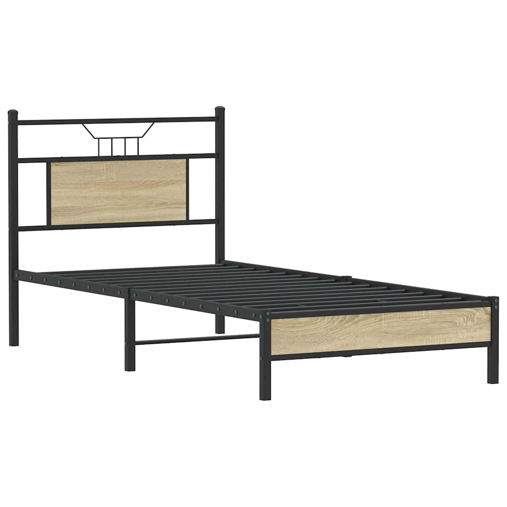 Cadre de lit sans matelas chêne sonoma 80x200 cm