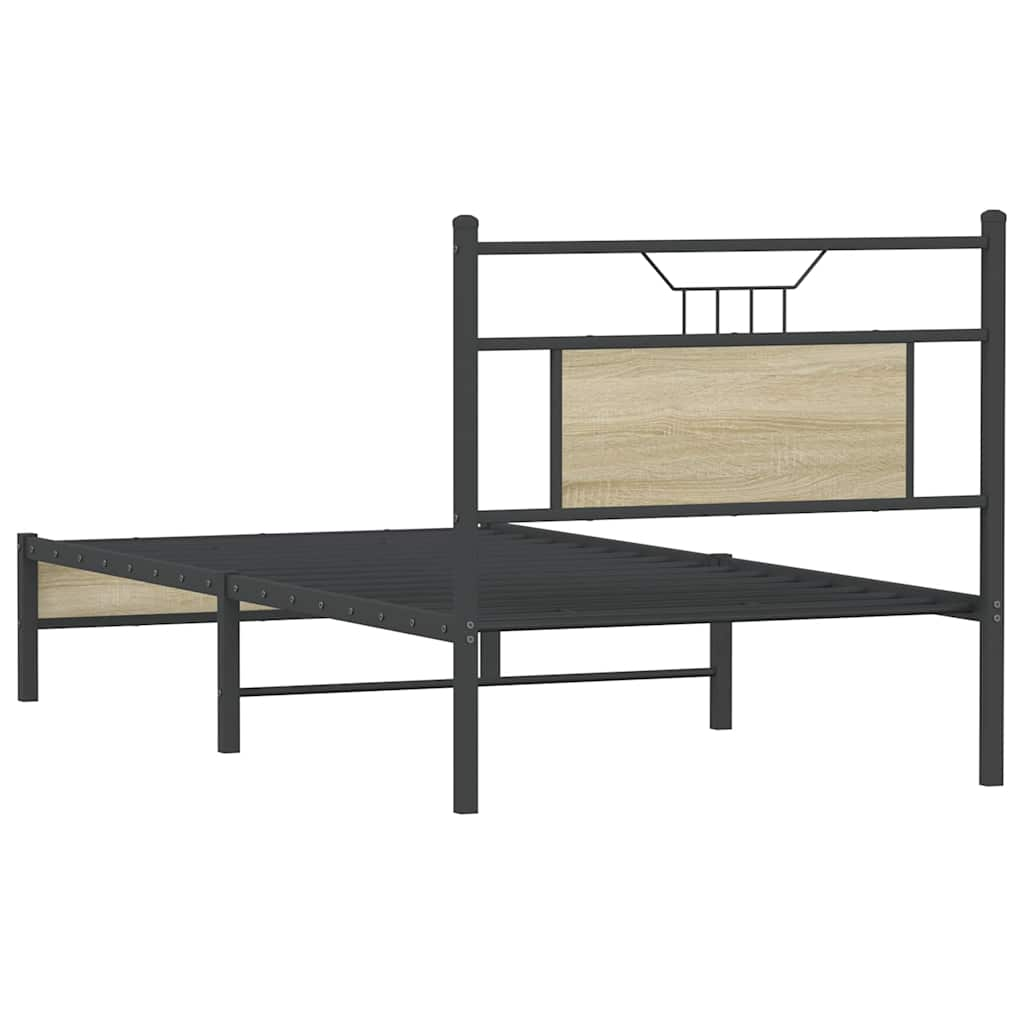 Cadre de lit sans matelas chêne sonoma 80x200 cm