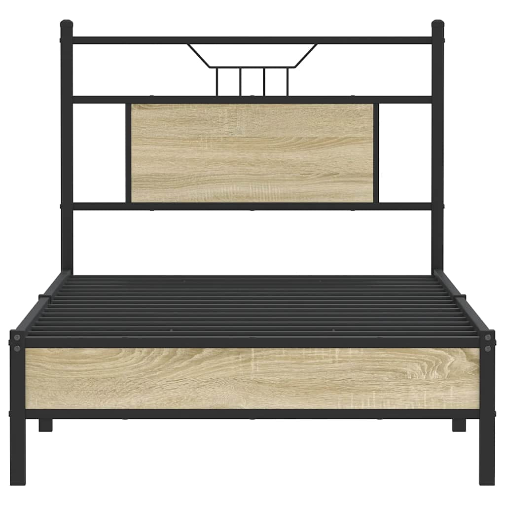 Cadre de lit sans matelas chêne sonoma 90x190 cm