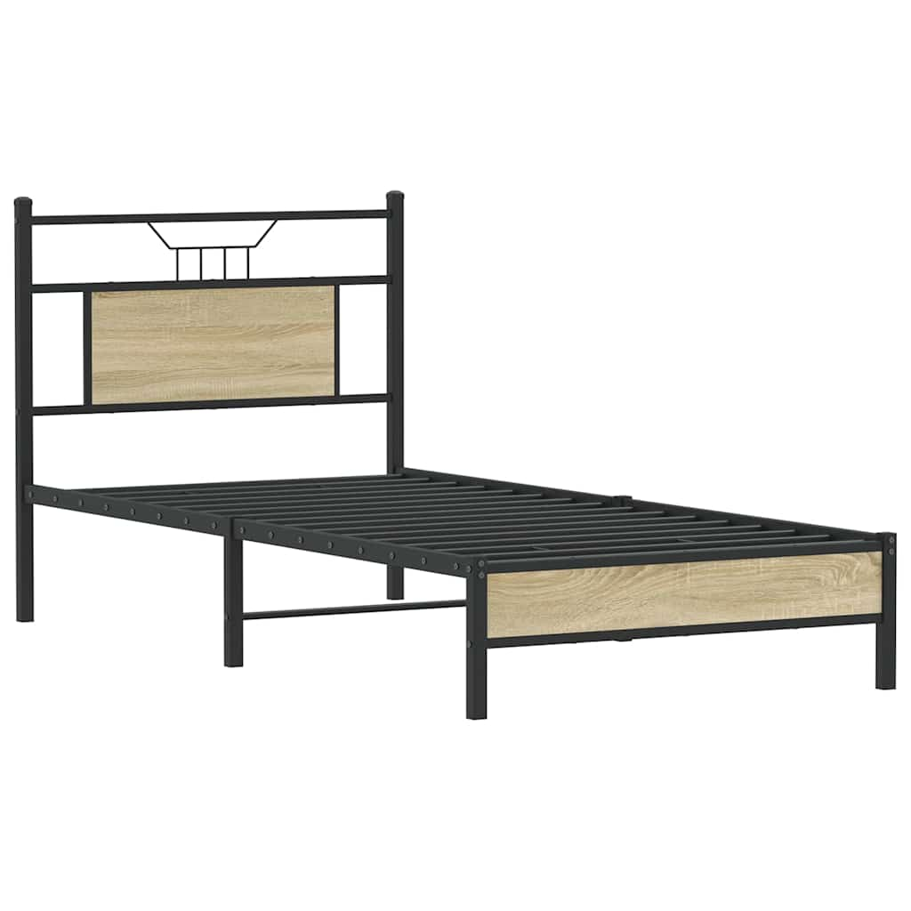 Cadre de lit sans matelas chêne sonoma 90x200 cm