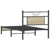 Cadre de lit sans matelas chêne sonoma 90x200 cm