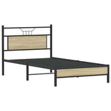 Cadre de lit sans matelas chêne sonoma 100x200 cm