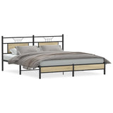 Cadre de lit sans matelas chêne marron 183x213 cm