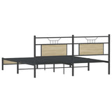 Cadre de lit sans matelas chêne marron 183x213 cm