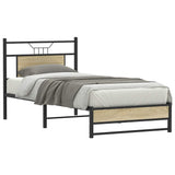 Bed frame without mattress sonoma oak 75x190 cm