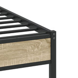 Bed frame without mattress sonoma oak 75x190 cm