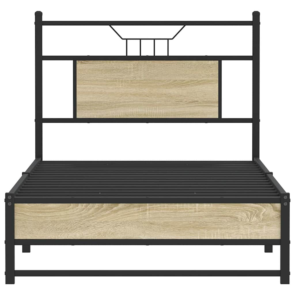 Cadre de lit sans matelas chêne sonoma 80x200 cm