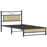 Cadre de lit sans matelas chêne sonoma 100x190 cm