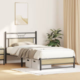 Bed frame without mattress sonoma oak 100x200 cm