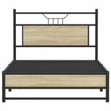 Bed frame without mattress sonoma oak 100x200 cm