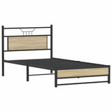 Bed frame without mattress sonoma oak 107x203 cm