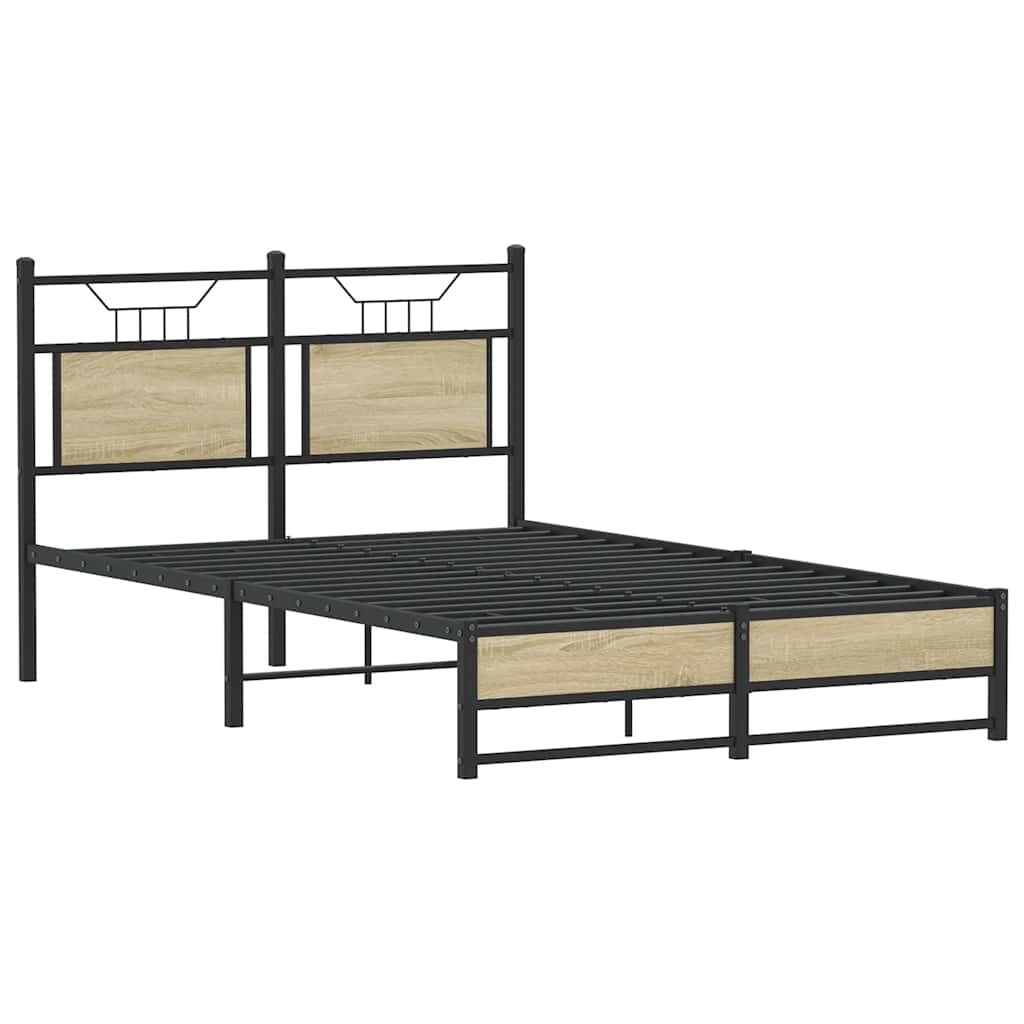 Bed frame without mattress sonoma oak 120x200 cm