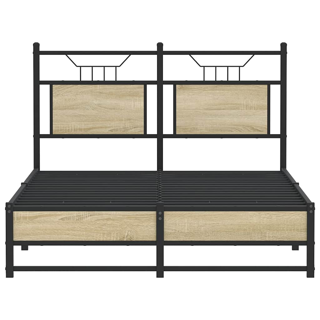 Bed frame without mattress sonoma oak 120x200 cm