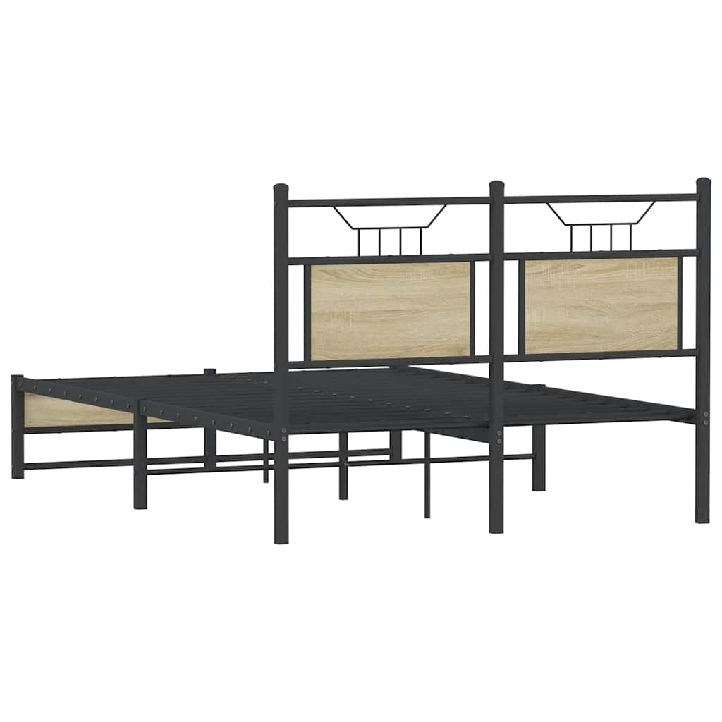 Bed frame without mattress sonoma oak 120x200 cm