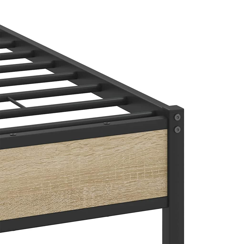 Bed frame without mattress sonoma oak 120x200 cm