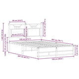 Bed frame without mattress sonoma oak 120x200 cm