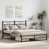 Cadre de lit sans matelas chêne sonoma 140x190 cm