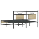 Cadre de lit sans matelas chêne sonoma 140x190 cm