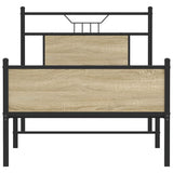 Bed frame without mattress sonoma oak 75x190 cm