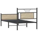 Bed frame without mattress sonoma oak 75x190 cm