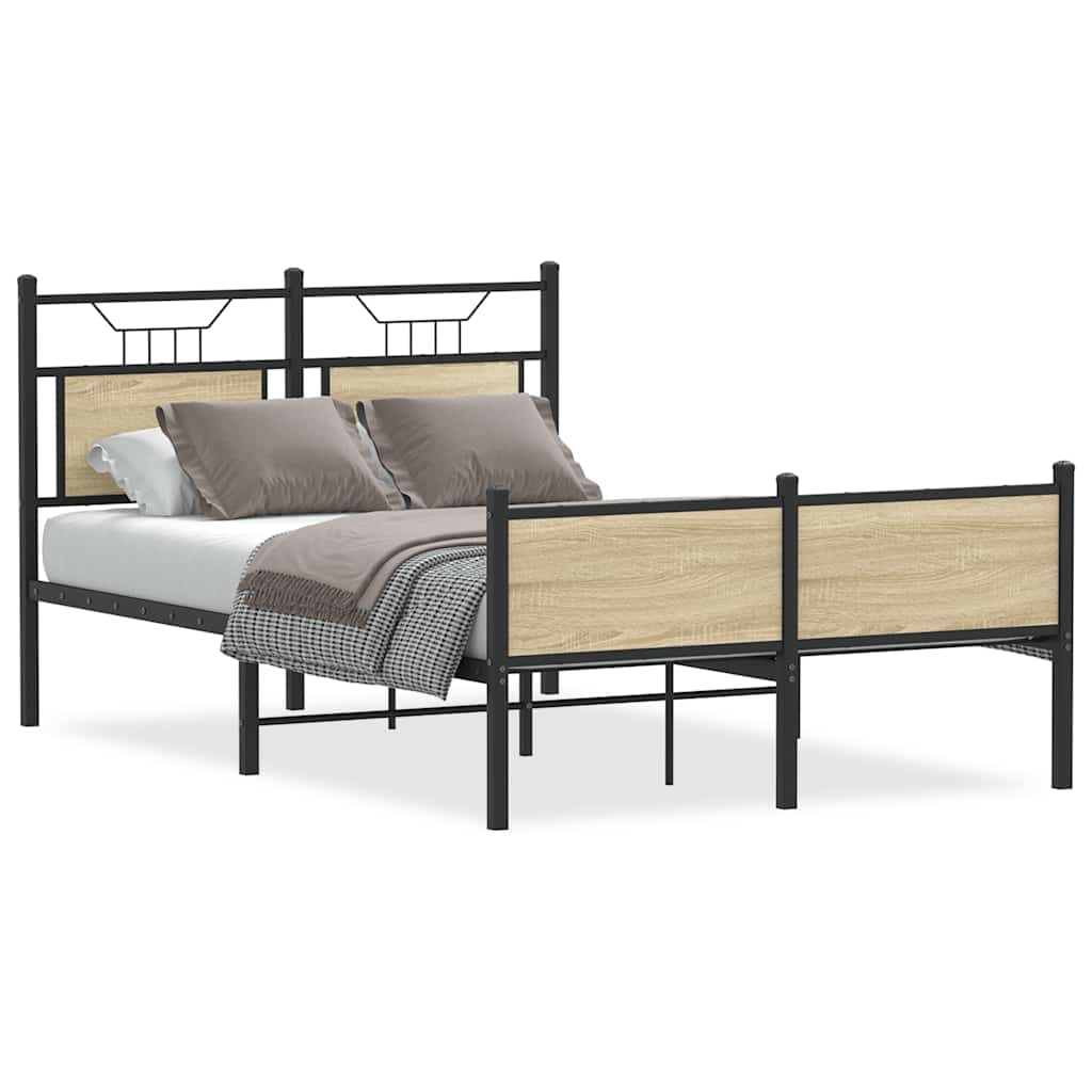 Bed frame without mattress sonoma oak 120x190 cm