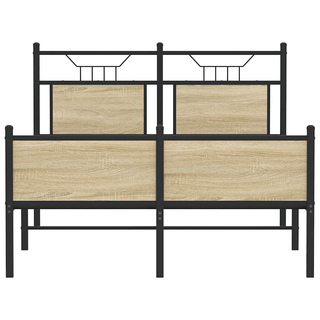 Bed frame without mattress sonoma oak 120x190 cm