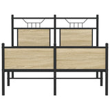 Bed frame without mattress sonoma oak 120x190 cm