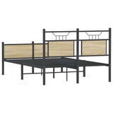 Bed frame without mattress sonoma oak 120x190 cm