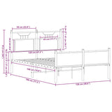 Bed frame without mattress sonoma oak 120x190 cm