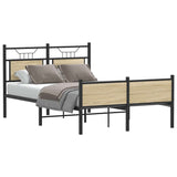 Bed frame without mattress sonoma oak 120x190 cm