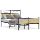 Bed frame without mattress sonoma oak 120x200 cm