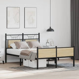 Bed frame without mattress sonoma oak 120x200 cm