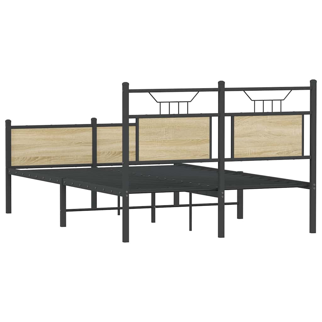 Bed frame without mattress sonoma oak 120x200 cm