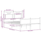 Bed frame without mattress sonoma oak 120x200 cm