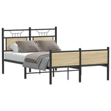 Bed frame without mattress sonoma oak 120x200 cm