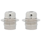 Douilles de lampe 2 pcs nickel satiné E27