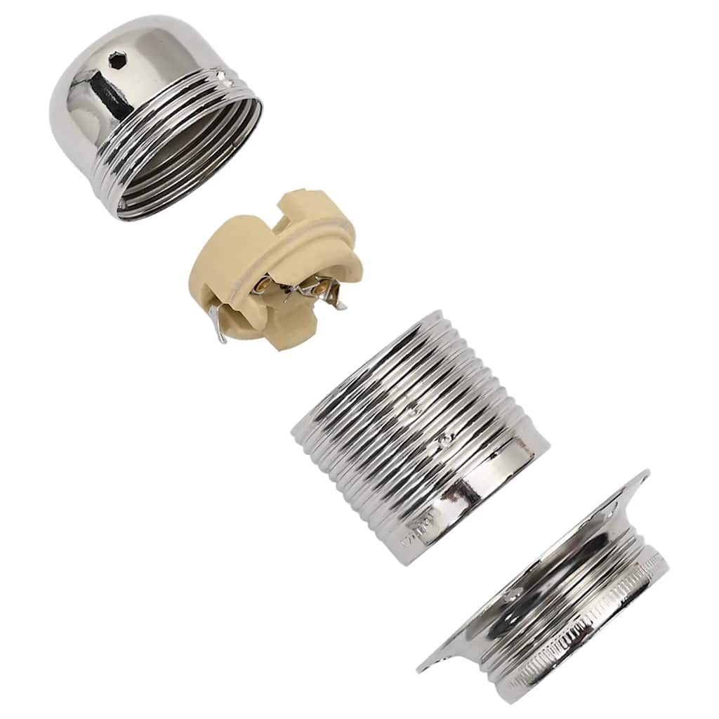 Douilles de lampe 2 pcs nickel satiné E27