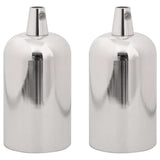 Douilles de lampe 2 pcs nickel satiné E27