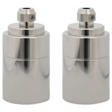 Douilles de lampe 2 pcs nickel satiné E27